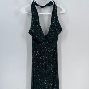 Women's Laundry By Shelli Segal Sequin Cutout Halter Gown 0